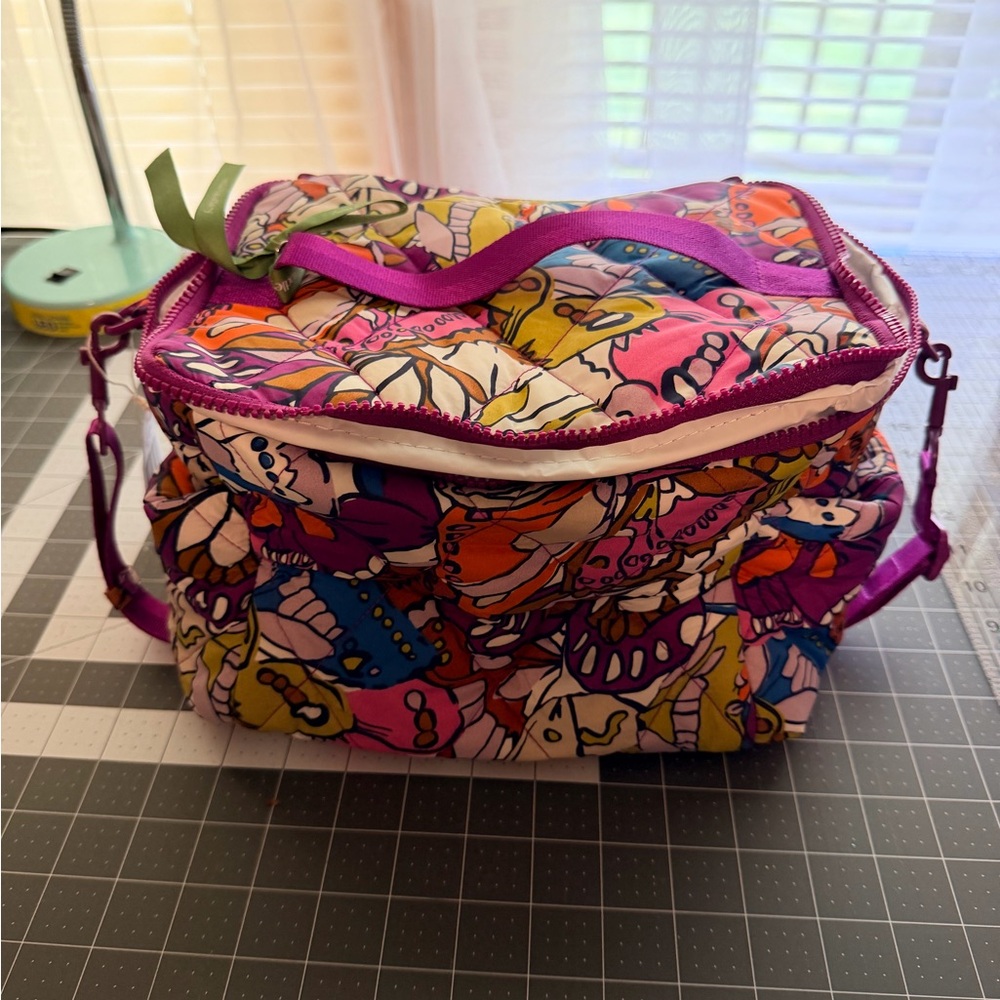 Vera Bradley Quilted Floral Lunchbox - Pink Purple Multi-Color
